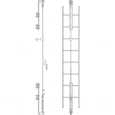 MSA SFPLS350000, BRACKET KIT,  TOP AND BOTTOM